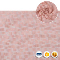 Vestido textil chino barato encaje rosa suizo 100% poliéster encaje tela triturada